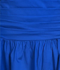 B. Darlin Sleeveless Pleated Bodice Tie Back A-Line Dress