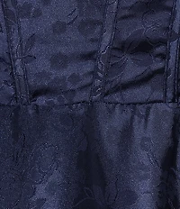 B. Darlin Sleeveless Spaghetti Strap Scoop Neck Back Lace Up Long Dress