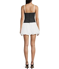 B. Darlin Sleeveless Spaghetti Strap Sweetheart Neck Bubble Dress