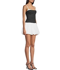 B. Darlin Sleeveless Spaghetti Strap Sweetheart Neck Bubble Dress