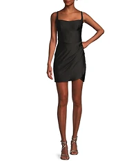 B. Darlin Spaghetti Strap Square Neck Envelope Skirt Dress