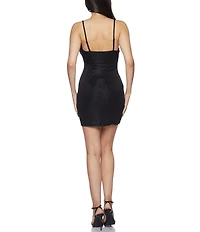 B. Darlin Spaghetti Strap Stretch Slinky Roller Glitter Dress