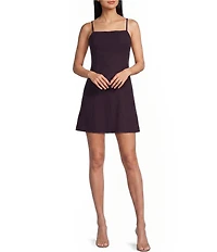 B. Darlin Straight Neck Open Tie Back Bodycon Dress