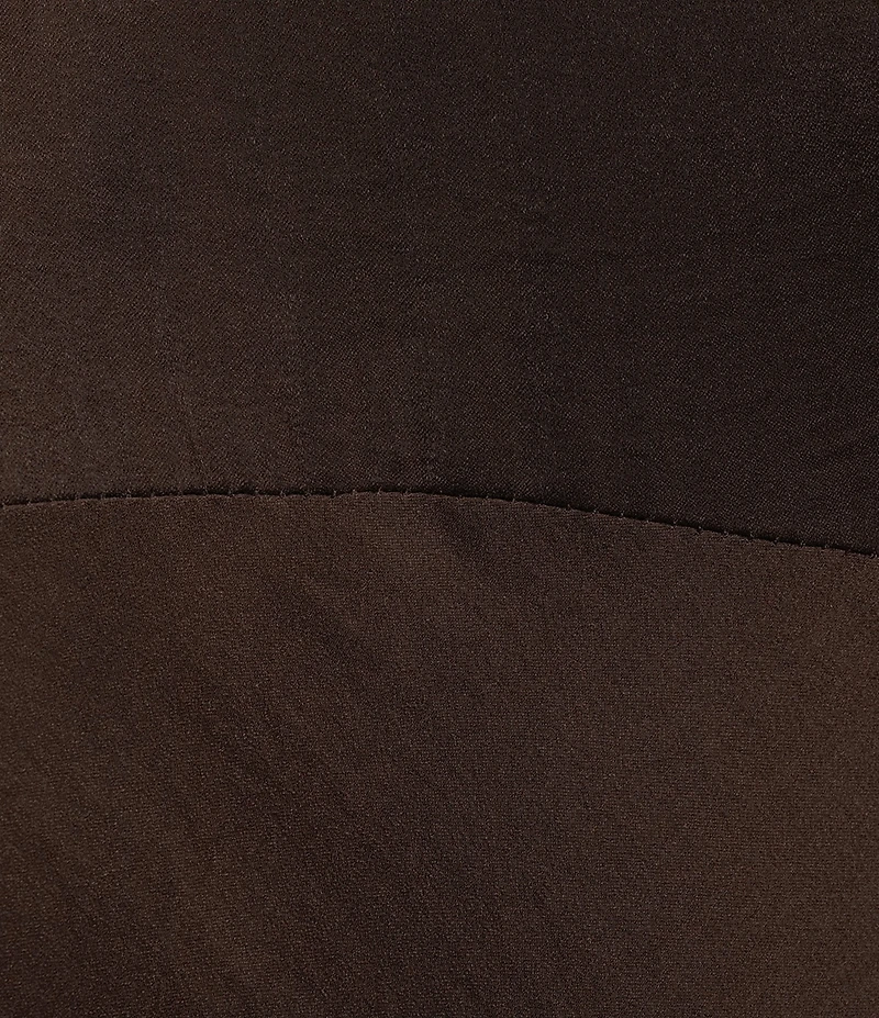 B. Darlin Strapless Attached Scarf Drape Back Maxi Dress