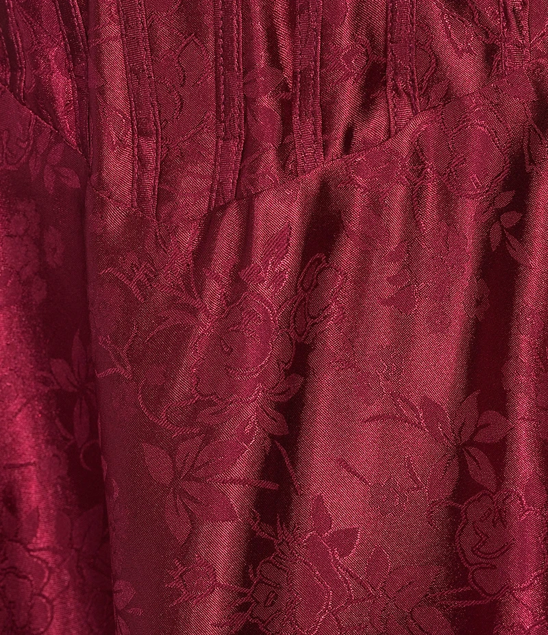 B. Darlin Strapless Corseted Lace Up Back Side Slit Dress