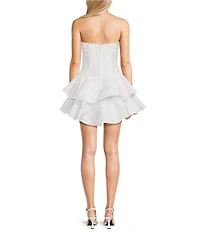 B. Darlin Strapless Drape Neck Fit-And-Flare Dress