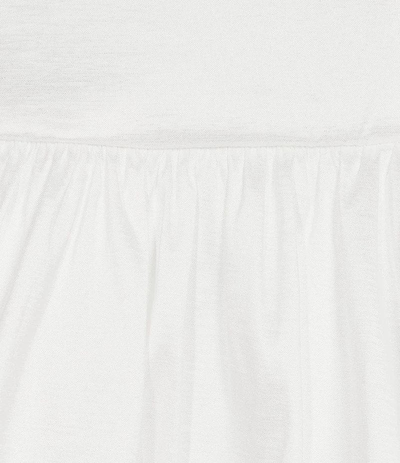B. Darlin Strapless Layered Skirt Stretch Taffeta Dress