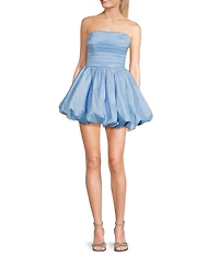 B. Darlin Strapless Pleated Bubble Dress