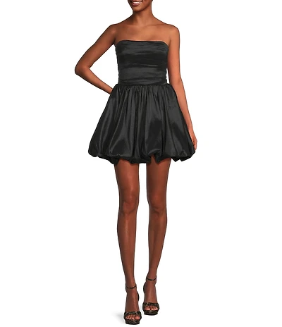 B. Darlin Strapless Pleated Bubble Dress
