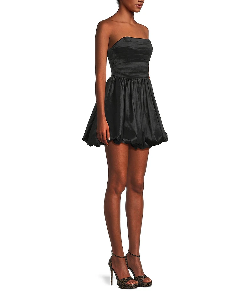 B. Darlin Strapless Pleated Bubble Dress