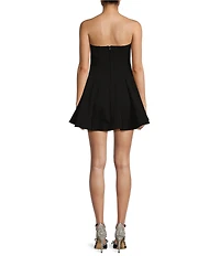 B. Darlin Strapless Fit & Flare Bow Trim Detail Dress