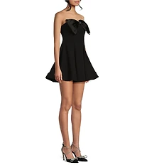 B. Darlin Strapless Fit & Flare Bow Trim Detail Dress