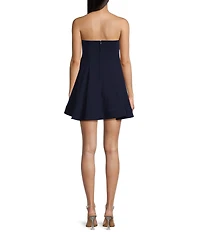 B. Darlin Strapless Fit & Flare Bow Trim Detail Dress