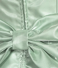 B. Darlin Strapless Sweetheart Neck Corseted Fit-And-Flare Bow Back Dress