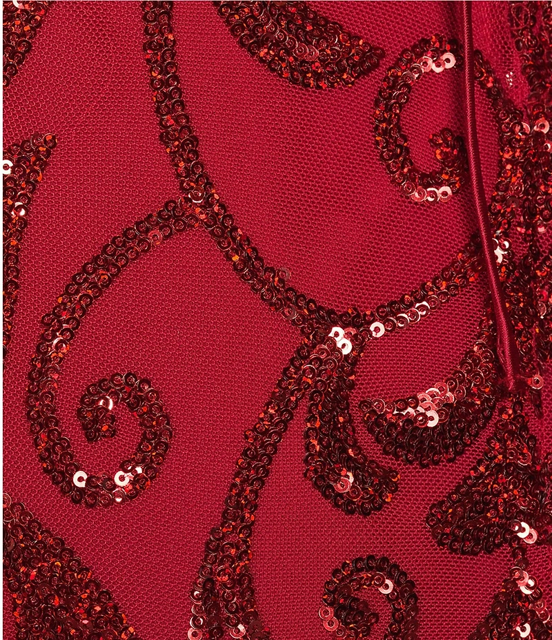 B. Darlin Strapless Sweetheart Neck Sequin Patterned Bodycon Dress