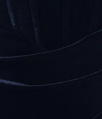 B. Darlin Strapless Velvet Bustier Side Shirred Dress