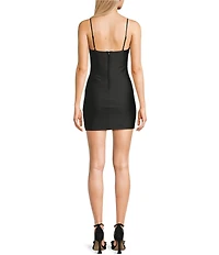 B. Darlin Sweetheart Neck Bow Front Bodycon Dress