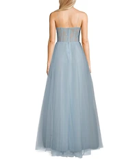 B. Darlin Sweetheart Neck Bustier Bungee Strap Gown
