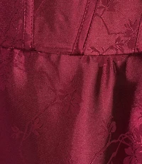 B. Darlin Sweetheart Neck Corseted Bustier Bodice Tie Shoulder Skater Dress