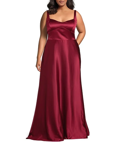 B. Darlin Sweetheart Neck Lace Tie Back Dress