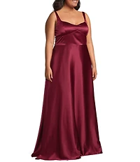 B. Darlin Sweetheart Neck Lace Tie Back Dress