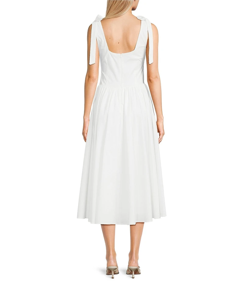 B. Darlin Tie Shoulder Square Neck Midi Dress