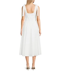 B. Darlin Tie Shoulder Square Neck Midi Dress