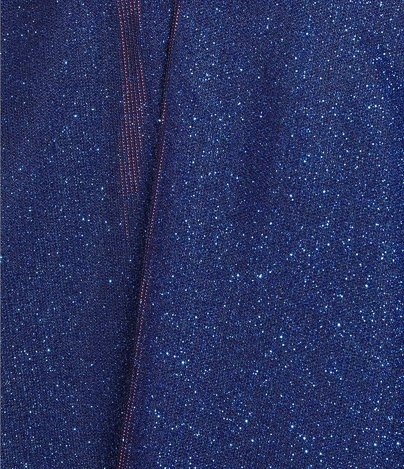B. Darlin V-Neck Spaghetti Strap Bow Back Gown