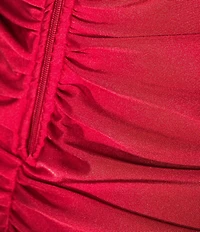 B. Darlin V-Neck Spaghetti Strap Shirred Side Slit Long Dress