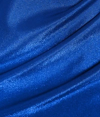 B. Darlin V-Neck Stone Embellished Illusion Corseted Side Slit Long Dress