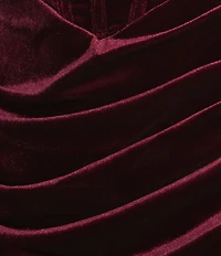B. Darlin Velvet Bustier Bodice Front Slit Midi Dress