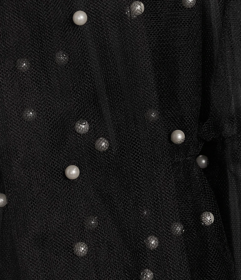 B. Darlin Wide Bow Straps V-Neckline Pearls Party Skirt Dress