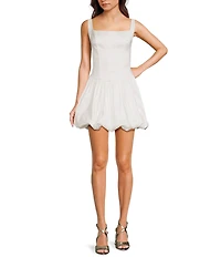 B. Darlin Wide Strap Square Neck Bubble Dress