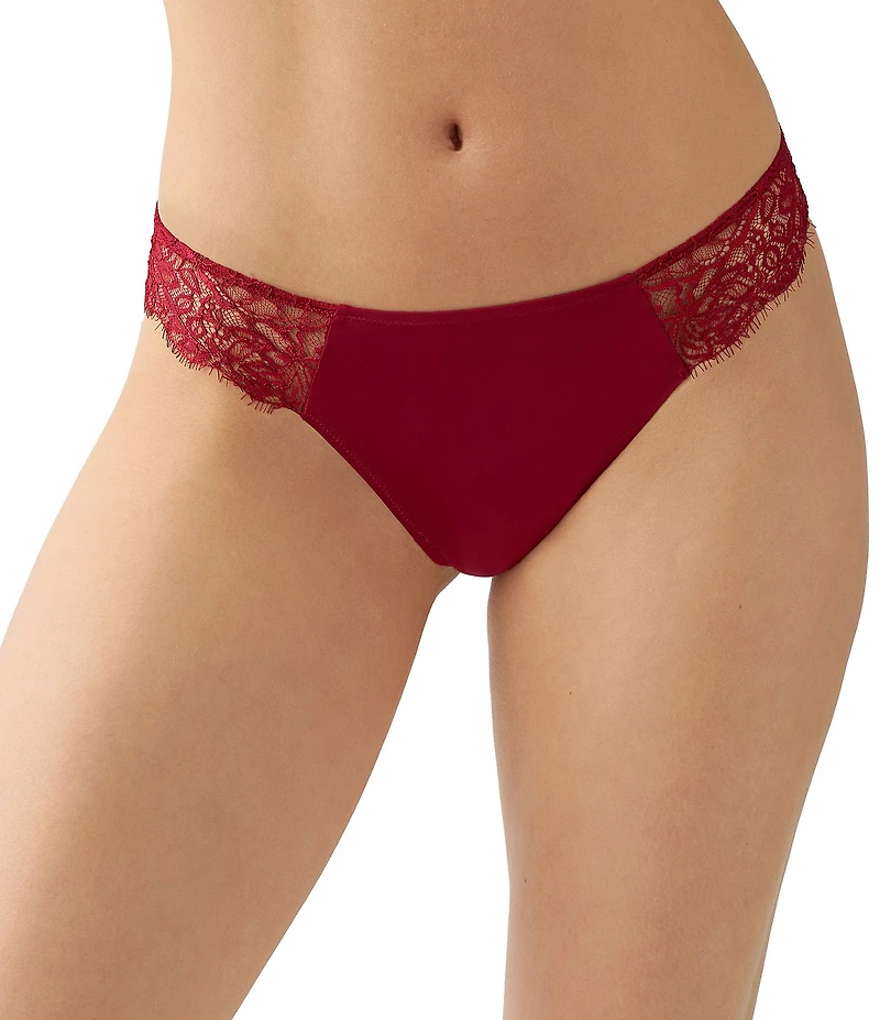b.tempt'd by Wacoal Microfiber Lace Scalloped Minimal Coverage Thong