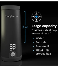Baby Brezza Superfast Portable Bottle Warmer - Rechargeable Travel Warmer for Formula and Breastmilk