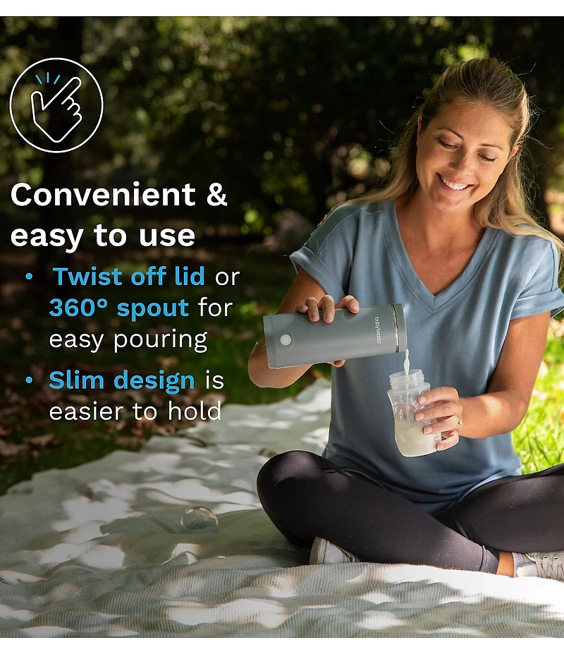 Baby Brezza Superfast Portable Bottle Warmer - Rechargeable Travel Warmer for Formula and Breastmilk