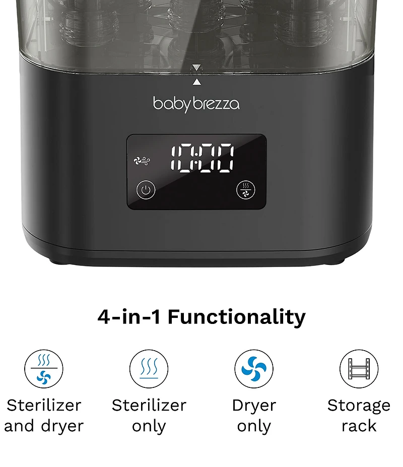 Baby Brezza SuperQuick™ Baby Bottle Sterilizer and Dryer - Sterilizes & Dries in just 10 Minutes