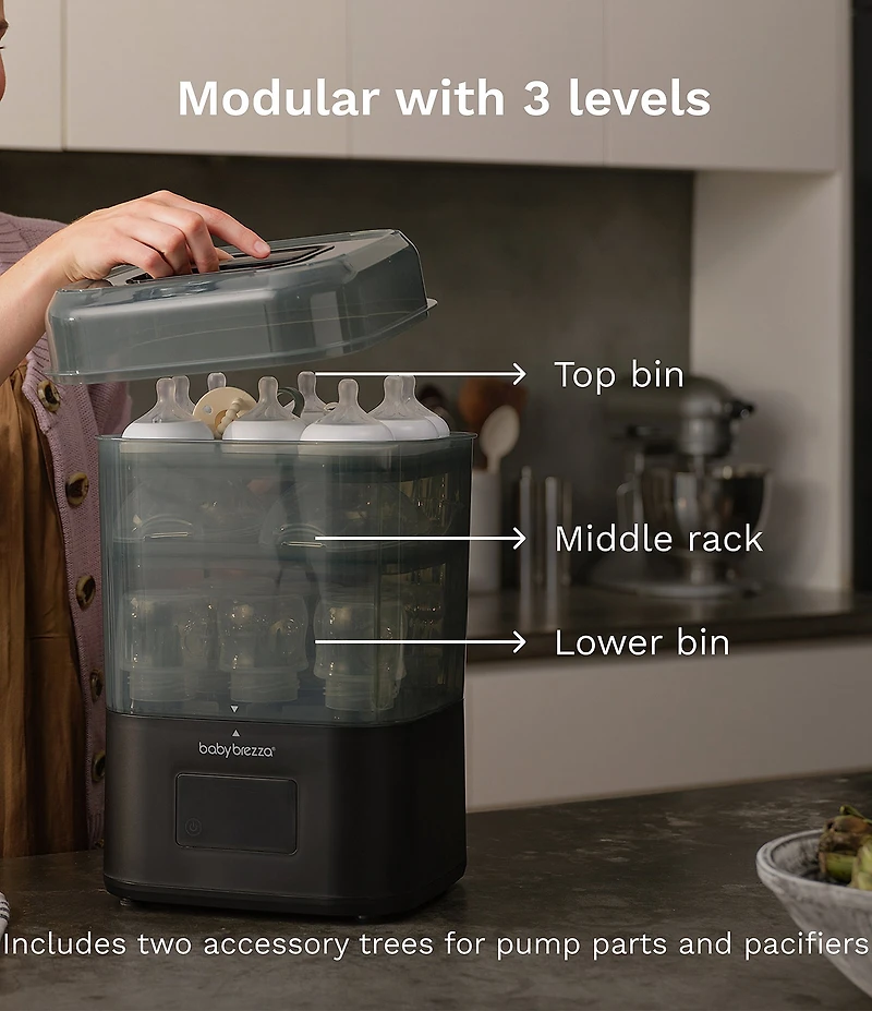 Baby Brezza SuperQuick™ Baby Bottle Sterilizer and Dryer - Sterilizes & Dries in just 10 Minutes