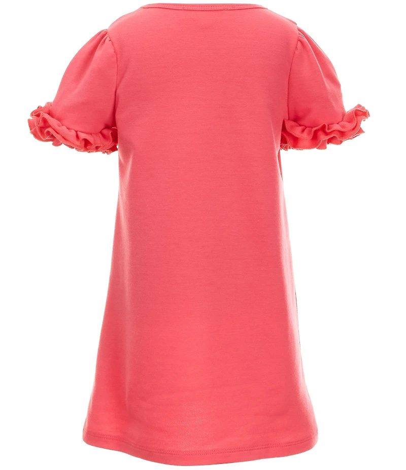 Baby Sara Little Girls Ruffle Puff Short-Sleeve Ice Cream Soutache Dress