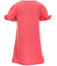 Baby Sara Little Girls Ruffle Puff Short-Sleeve Ice Cream Soutache Dress