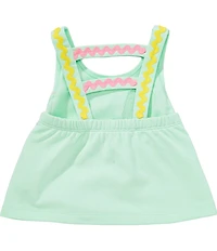 Baby Sara Little Girls Sleeveless Sequin Popsicle Applique Popover Ric-Rac Trim Top
