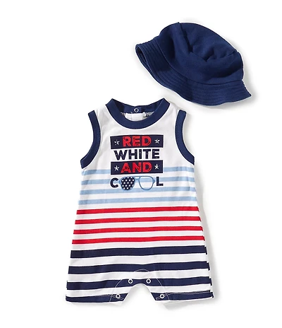 Baby Starters Baby Boys Americana Red White And Cool Sunsuit