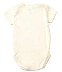 Baby Starters Baby Girls Short Sleeve Game Day Bodysuit & Football Print Leg Warmers & Bow-Accented Headband Set