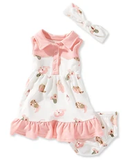 Baby Starters Baby Girls Sleeveless Western-Inspired-Themed Printed Fit & Flare Dress