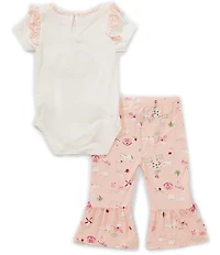 Baby Starters Baby Girls Little Hooves Big Heart Bodysuit & Matching Allover Printed Pants With Headband 3-Piece Set