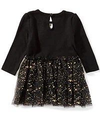 Baby Starters Baby Girls Long-Sleeve My First New Year Tutu-Skirted Dress