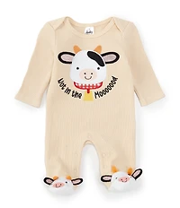 Baby Starters Baby Farm Print Footed Coverall