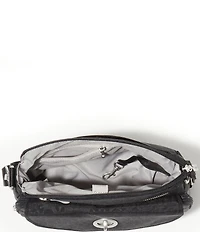 Baggallini Black Cheetah Calais Crossbody Bag