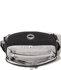 Baggallini Black Cheetah Calais Crossbody Bag
