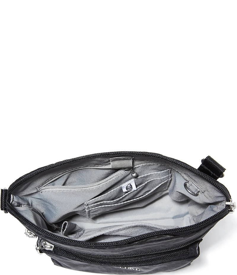 Baggallini Black Cheetah Modern Pocket Crossbody Bag